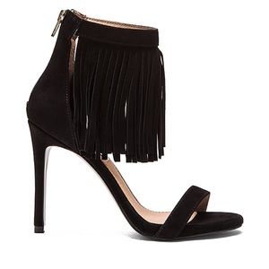 Steve Madden Black Fringe “Staarz” Heels